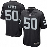 Nike Men & Women & Youth Raiders #50 Maiava Black Team Color Game Jersey,baseball caps,new era cap wholesale,wholesale hats